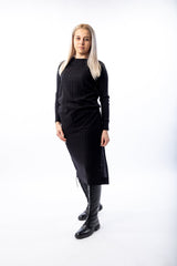 Black Knitted Long Dress - julietahillstore