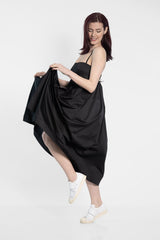 Black Spaghetti Strap Long Dress - julietahillstore