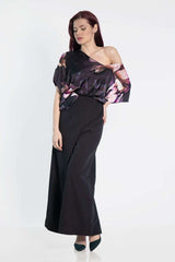 Satin Top With Floral Design - julietahillstore