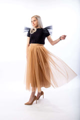 Tulle Ruffled Skirt With Inner lining - julietahillstore