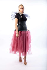 Tulle Ruffled Skirt With Inner lining - julietahillstore