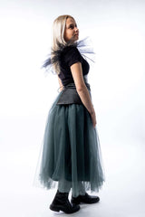 Tulle Ruffled Skirt With Inner lining - julietahillstore
