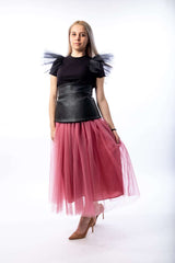 Tulle Ruffled Skirt With Inner lining - julietahillstore