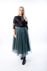 Tulle Ruffled Skirt With Inner lining - julietahillstore