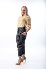 V-Neck blouse with zips - julietahillstore