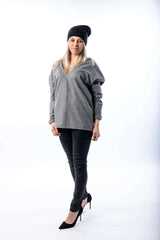 V-Neck Knit Sweater - julietahillstore