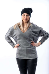 V-Neck Knit Sweater - julietahillstore