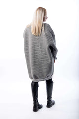 Woman Oversize V-Neck Sweatshirt - julietahillstore