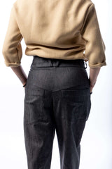 Woman pleated long jeans - julietahillstore