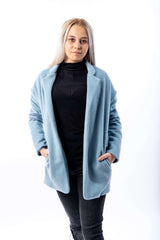 Woman Sky Blue Coat - julietahillstore