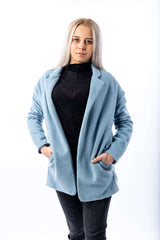 Woman Sky Blue Coat - julietahillstore