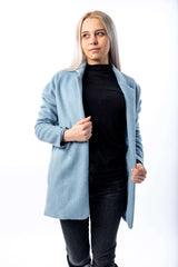 Woman Sky Blue Coat - julietahillstore