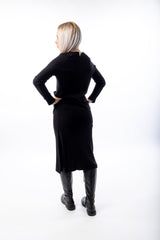 Black Knitted Long Dress - julietahillstore