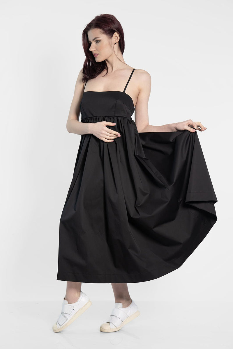 Black Spaghetti Strap Long Dress - julietahillstore