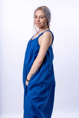 Blue Royal Linen Dress - julietahillstore