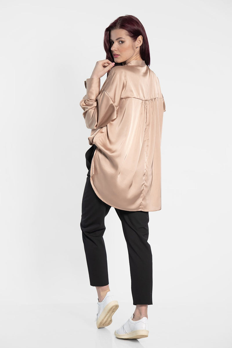 Oversized Satin Shirt - julietahillstore