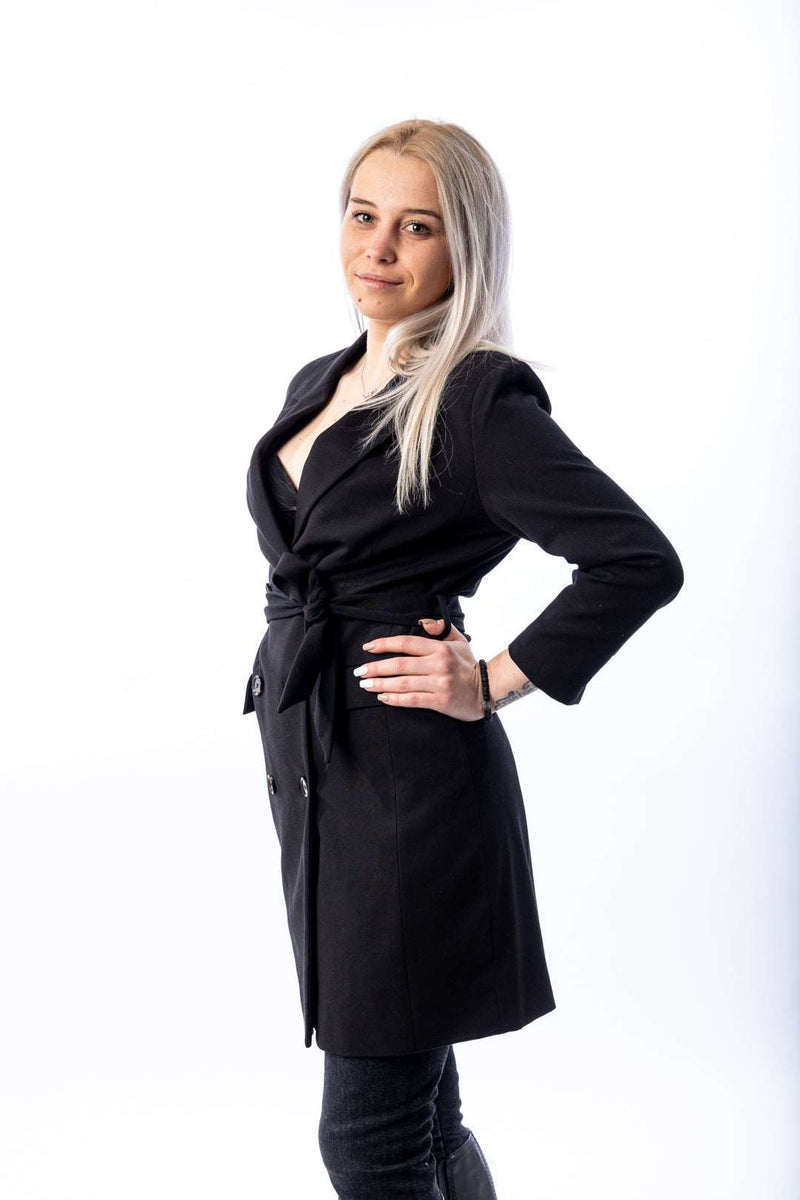 Structured Blazer dress with belt - julietahillstore