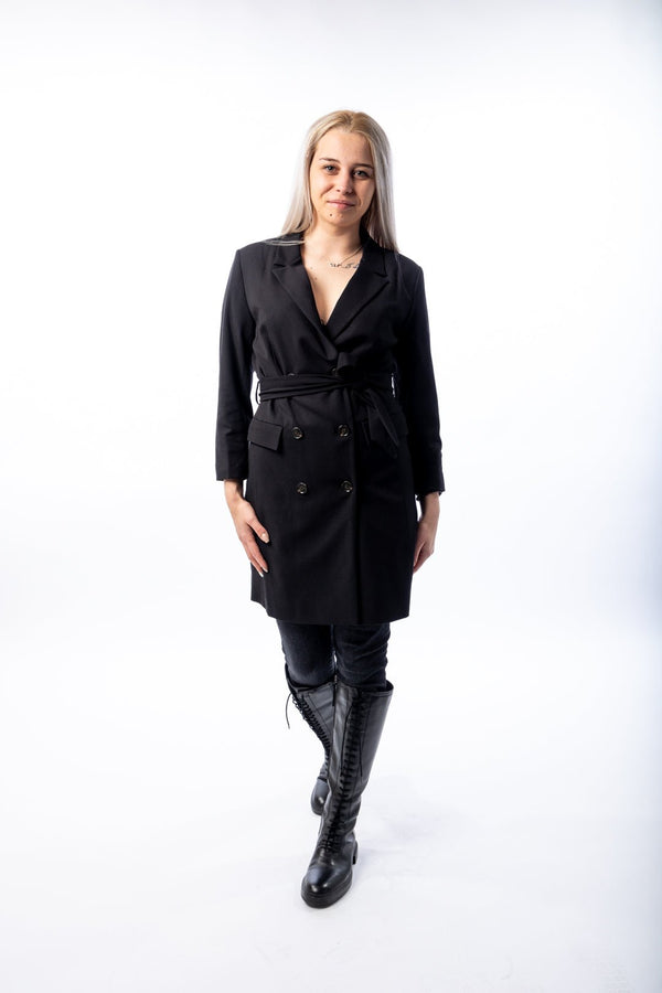 Structured Blazer dress with belt - julietahillstore