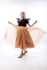 Tulle Ruffled Skirt With Inner lining - julietahillstore