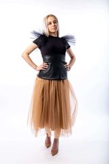 Tulle Ruffled Skirt With Inner lining - julietahillstore