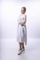 White Linen Dress - julietahillstore