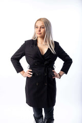 Woman Blazer With Belt - julietahillstore