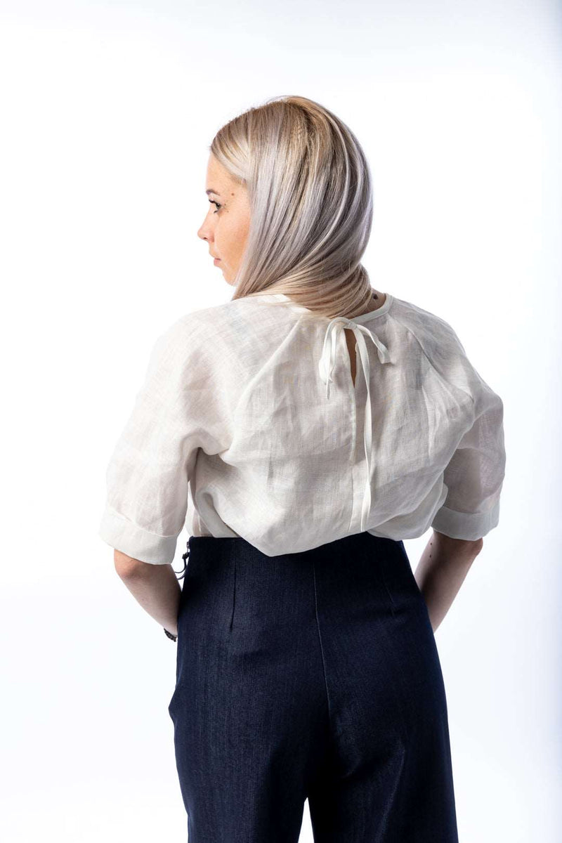 Woman blouse with medium sleeve - julietahillstore