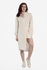 Woman cream / beige linen shirt - julietahillstore