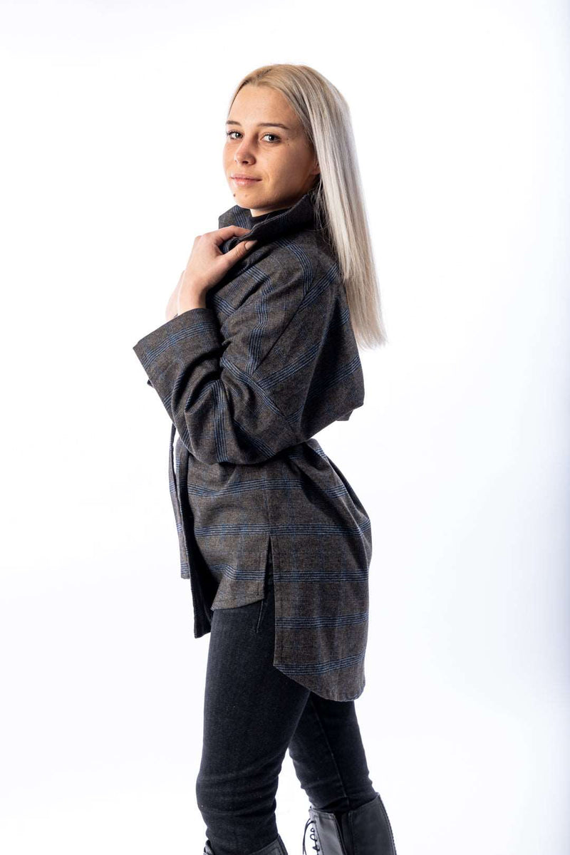 Woman Oversize Jacket With Belt - julietahillstore