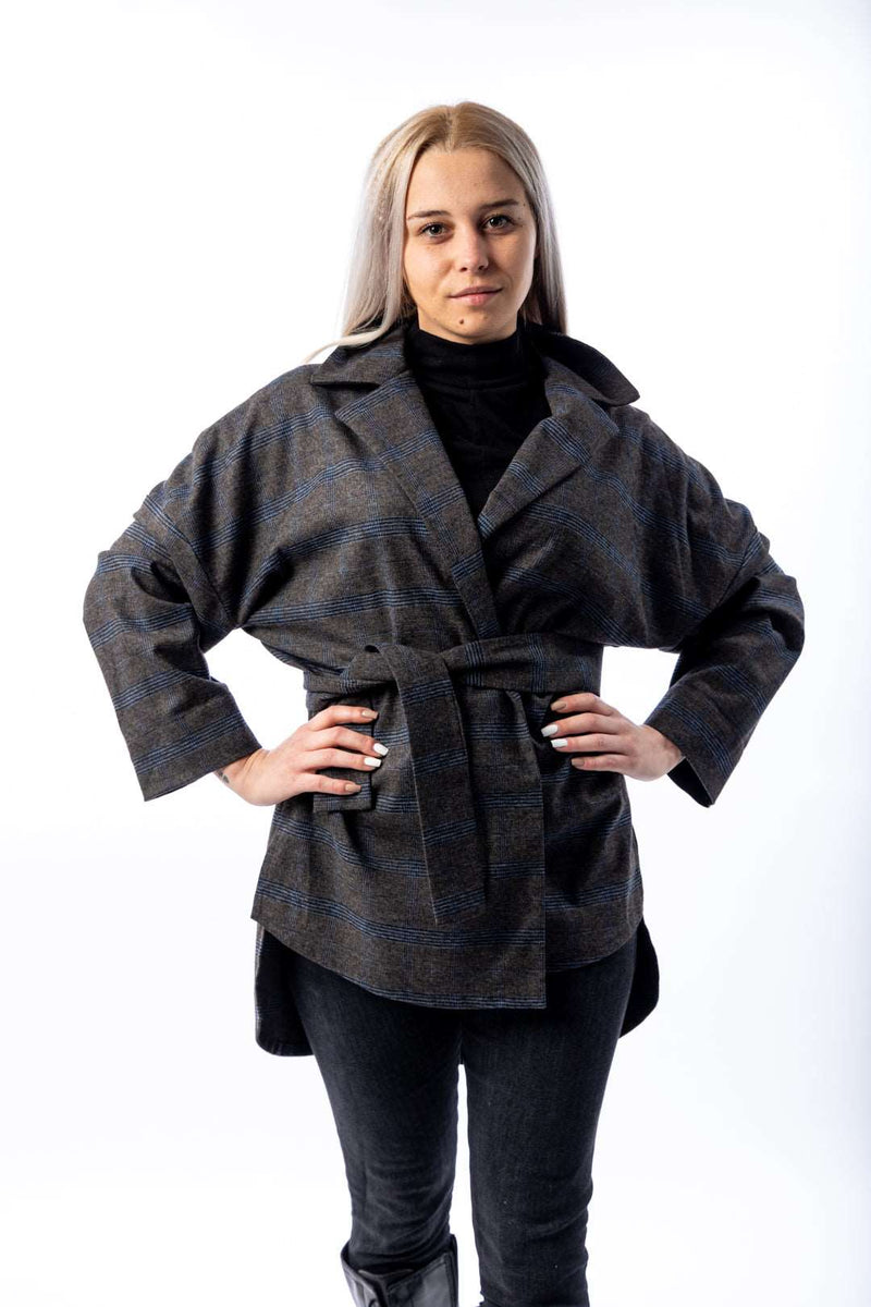 Woman Oversize Jacket With Belt - julietahillstore